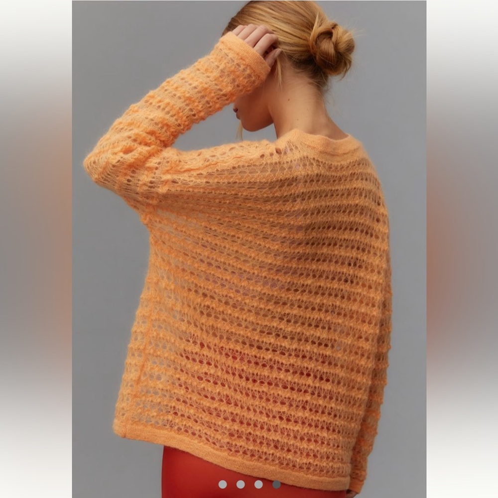 NWT Anthropologie Pilcro Wool Blend Open Stitch Sweater - Picture 3 of 14